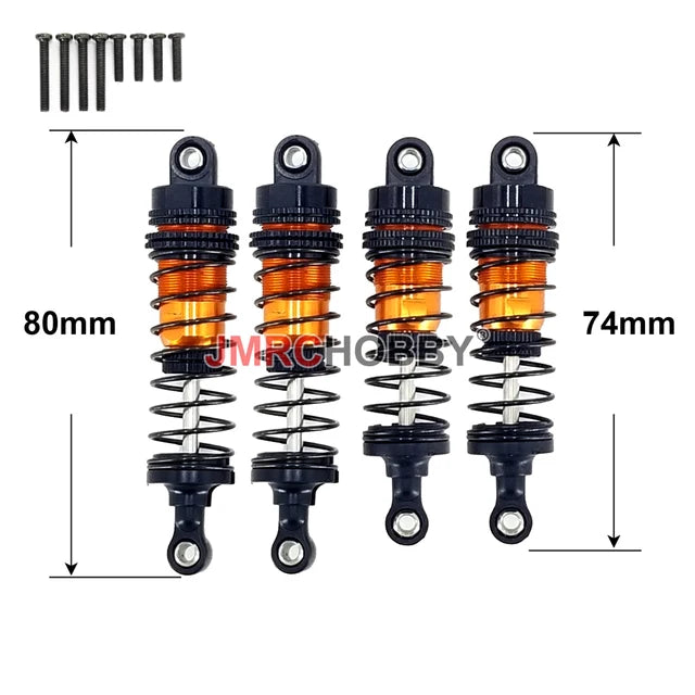 Upgraded Shock Absorber For SCY 16101 16102 Pro Wltoys 124008 124017 MJX Hyper Go 16207 16208 16210 14301 14210 RC Car